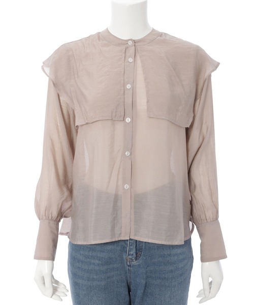 Edit Sheen（エディットシーン）の「セーラーカラーシアーブラウス（シャツ/ブラウス・レディース・ホワイト/ベージュ・M）」の16枚目の写真