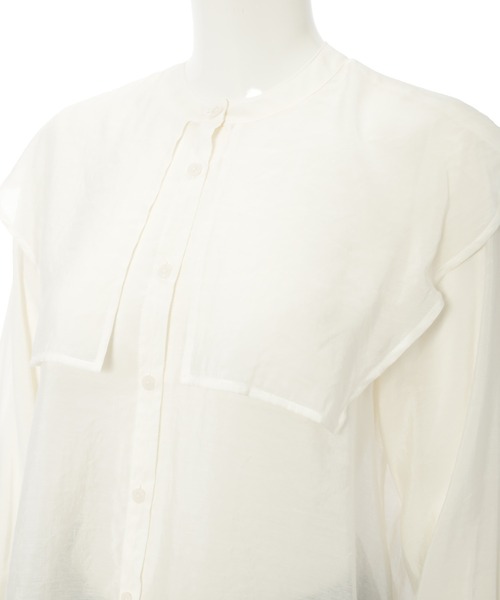 Edit Sheen（エディットシーン）の「セーラーカラーシアーブラウス（シャツ/ブラウス・レディース・ホワイト/ベージュ・M）」の21枚目の写真