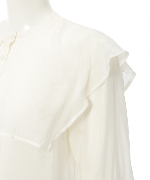 Edit Sheen（エディットシーン）の「セーラーカラーシアーブラウス（シャツ/ブラウス・レディース・ホワイト/ベージュ・M）」の17枚目の写真