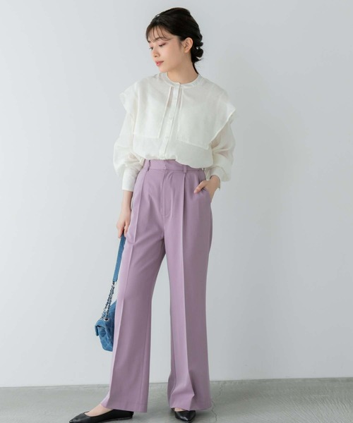 Edit Sheen（エディットシーン）の「セーラーカラーシアーブラウス（シャツ/ブラウス・レディース・ホワイト/ベージュ・M）」の5枚目の写真