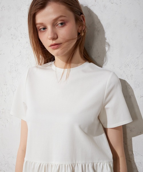LE SOUK HOLIDAY(ルスークホリデー)の「ペプラムカットプルオーバー(Tシャツ/カットソー・レディース・ブラック/オフホワイト・M/L)」の10枚目の写真