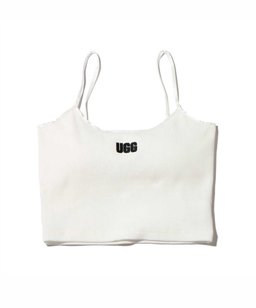 UGG(アグ)の「UGG@mos スクエアロゴ刺繍 リブキャミ / アグ スクエアロゴシシュウ リブキャミ(キャミソール・レディース・ブラック/ブラウン/ホワイト/ブルー・M/L)」の2枚目の写真
