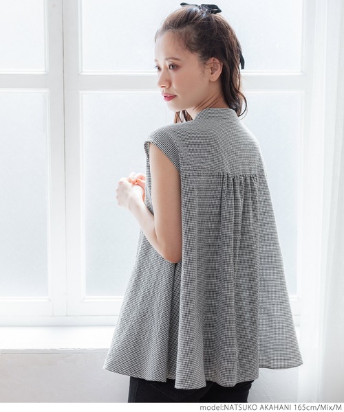 coca（coca）（コカ）の「ギンガムチェック比翼ブラウス（シャツ/ブラウス・レディース・その他・M/L）」の3枚目の写真