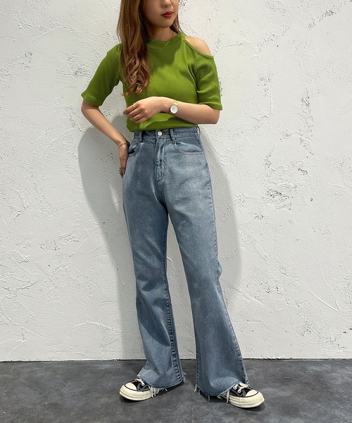 apres jour mignon(アプレジュールミニョン)の「デザインリブトップス【ZOZOTOWN限定アイテム】(Tシャツ/カットソー・レディース・ブラック/グリーン/アイボリー・フリー/X-LARGE)」の19枚目の写真