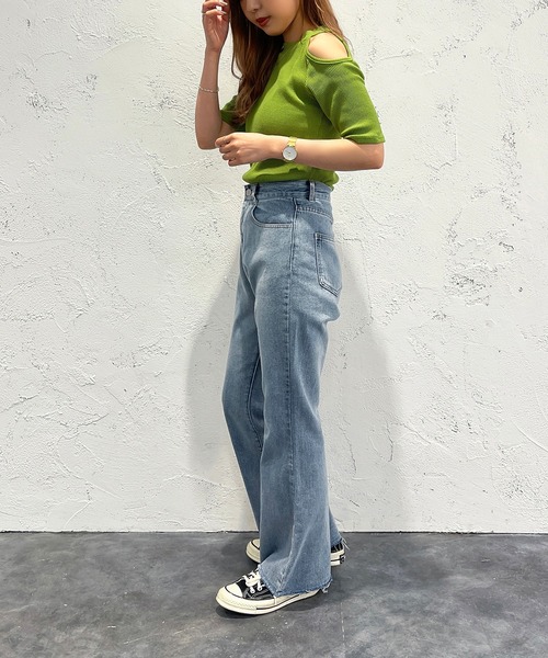 apres jour mignon(アプレジュールミニョン)の「デザインリブトップス【ZOZOTOWN限定アイテム】(Tシャツ/カットソー・レディース・ブラック/グリーン/アイボリー・フリー/X-LARGE)」の20枚目の写真