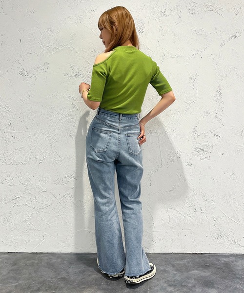 apres jour mignon(アプレジュールミニョン)の「デザインリブトップス【ZOZOTOWN限定アイテム】(Tシャツ/カットソー・レディース・ブラック/グリーン/アイボリー・フリー/X-LARGE)」の21枚目の写真