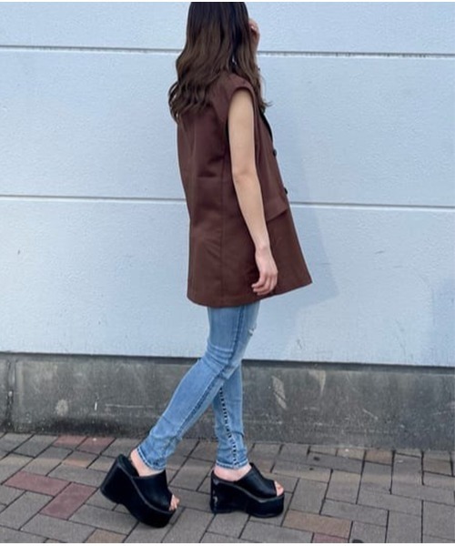 RODEO CROWNS WIDE BOWL（ロデオクラウンズワイドボウル）の「ADDICTIVE JF クラッシュTYPE2スキニー L（デニムパンツ・レディース・ライトブルー/ダークブルー・24inch/25inch/26inch/27inch/23inch）」の18枚目の写真