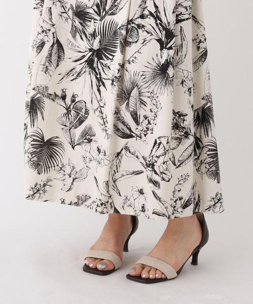 OPAQUE.CLIP（オペークドットクリップ）の「◆ボタニカルプリント フレアスカート（スカート・レディース・チャコール/ベージュ系その他3・40/38/36）」の9枚目の写真