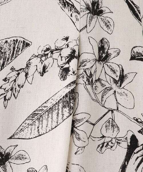 OPAQUE.CLIP（オペークドットクリップ）の「◆ボタニカルプリント フレアスカート（スカート・レディース・チャコール/ベージュ系その他3・40/38/36）」の6枚目の写真