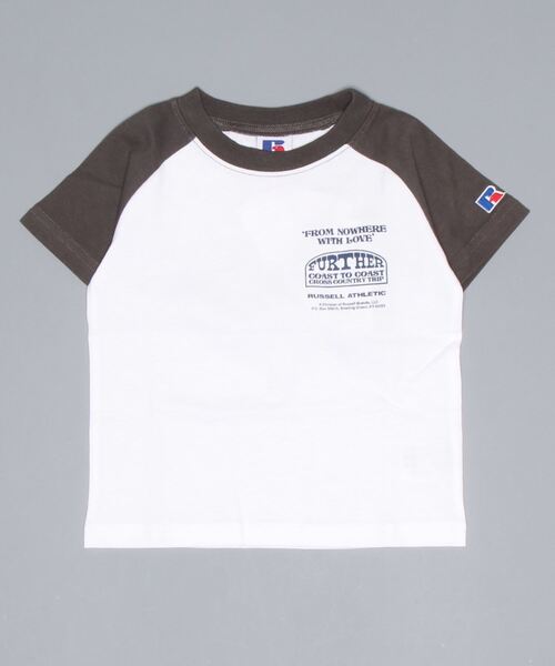 Russell Athletic(ラッセルアスレティック)の「【RUSSELL】ラグランTee(100~150cm)(Tシャツ/カットソー・キッズ・オフホワイト/キナリ/チャコール・100/110/140/150/120/130)」の2枚目の写真