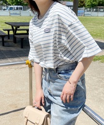 PairPair | ワンポイントロゴワッペンボーダーTEE(ユニセックス)(Tシャツ/カットソー)