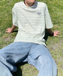 PairPair | ワンポイントロゴワッペンボーダーTEE(ユニセックス)(Tシャツ/カットソー)