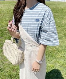 PairPair | ワンポイントロゴワッペンボーダーTEE(ユニセックス)(Tシャツ/カットソー)