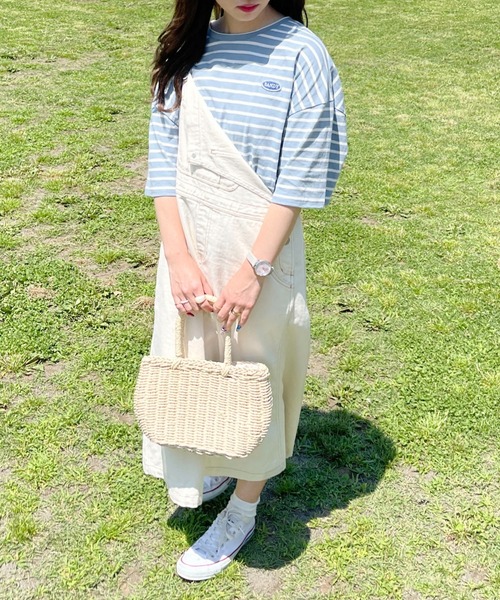 PairPair（ペアペア）の「ワンポイントロゴワッペンボーダーTEE(ユニセックス)（Tシャツ/カットソー・メンズ・ホワイト系/グリーン系/ブルー系・MEDIUM/LARGE）」の16枚目の写真