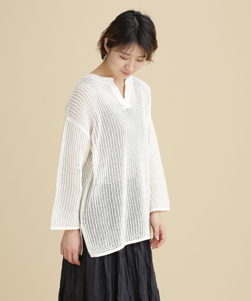 セール】LB.04/メッシュスキッパーニットプルオーバー 長袖(ニット ...