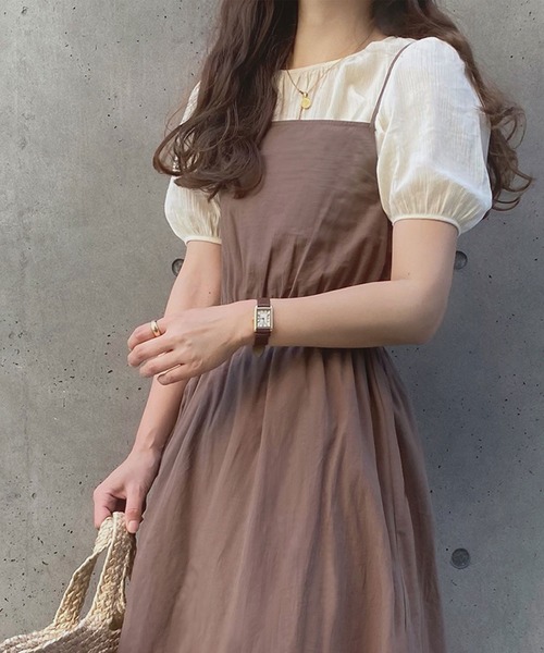 LAUIR（ラウアー）の「フレアキャミマキシ丈ワンピース（ワンピース・レディース・ブラック/ブラウン/アイボリー/カーキ/マスタード・MEDIUM/LARGE/X-LARGE/SMALL）」の13枚目の写真