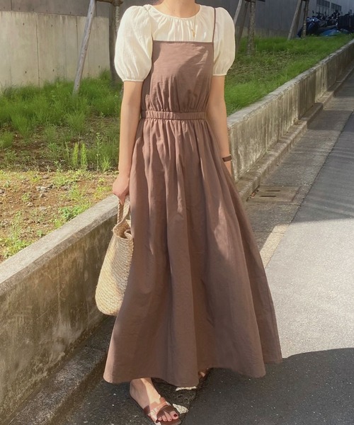 セール】フレアキャミマキシ丈ワンピース（ワンピース）｜LAUIR