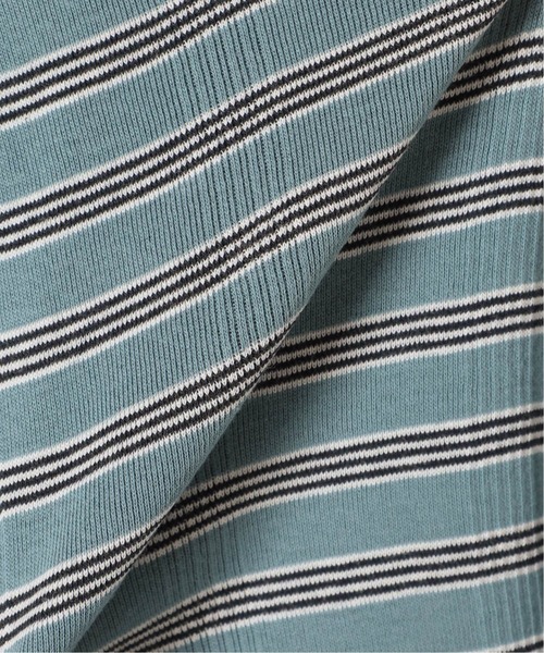 MILLER（ミラー）の「【MILLER / ミラー】417別注 リラックス ボーダーTシャツ（Tシャツ/カットソー・メンズ・ホワイト/ブラウン/ブルー/グリーン・MEDIUM/LARGE/X-LARGE）」の9枚目の写真