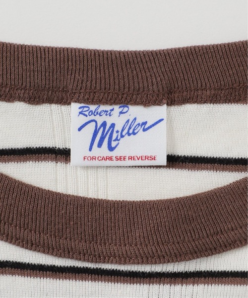 MILLER（ミラー）の「【MILLER / ミラー】417別注 リラックス ボーダーTシャツ（Tシャツ/カットソー・メンズ・ホワイト/ブラウン/ブルー/グリーン・MEDIUM/LARGE/X-LARGE）」の16枚目の写真