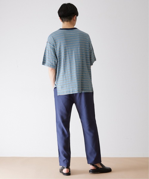 MILLER（ミラー）の「【MILLER / ミラー】417別注 リラックス ボーダーTシャツ（Tシャツ/カットソー・メンズ・ホワイト/ブラウン/ブルー/グリーン・MEDIUM/LARGE/X-LARGE）」の18枚目の写真