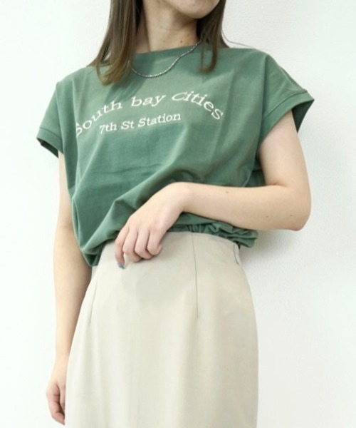 セール 刺繍ロゴフレンチスリーブtシャツ Tシャツ カットソー Cecil Mcbee セシルマクビー のファッション通販 Zozotown