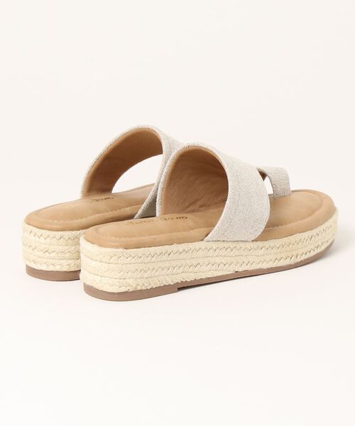 anap mimpi（アナップミンピ）の「キャンバス地ジュートトングサンダル（サンダル・レディース・ブラック/アイボリー・LL/S/M/L）」の5枚目の写真