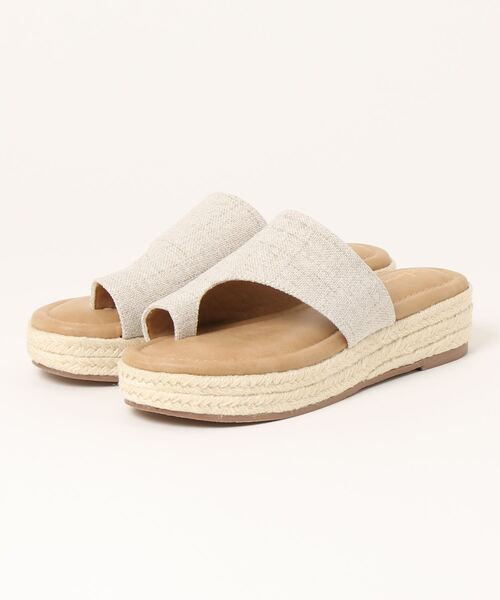 anap mimpi（アナップミンピ）の「キャンバス地ジュートトングサンダル（サンダル・レディース・ブラック/アイボリー・LL/S/M/L）」の14枚目の写真