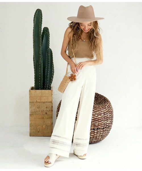 anap mimpi（アナップミンピ）の「キャンバス地ジュートトングサンダル（サンダル・レディース・ブラック/アイボリー・LL/S/M/L）」の9枚目の写真