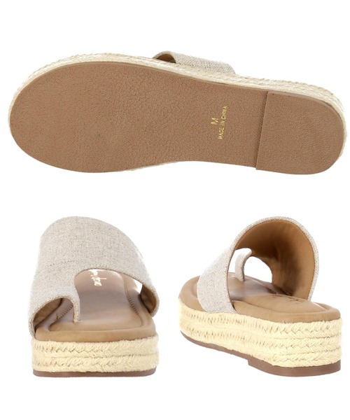 anap mimpi（アナップミンピ）の「キャンバス地ジュートトングサンダル（サンダル・レディース・ブラック/アイボリー・LL/S/M/L）」の11枚目の写真