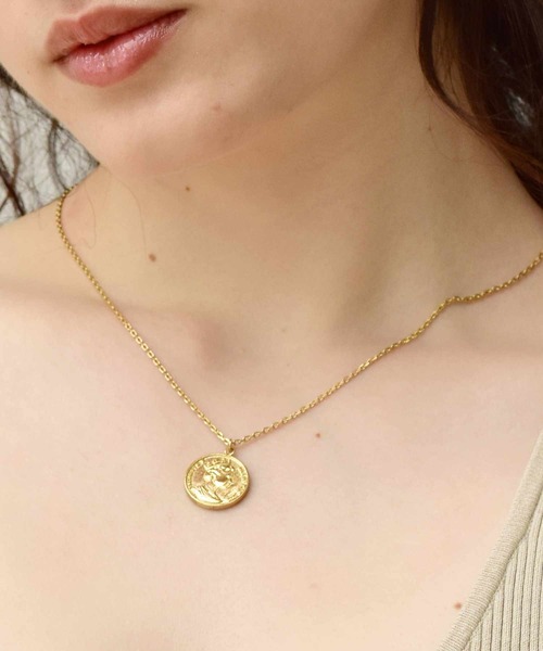 LHME（エルエイチエムイー）の「【WEB限定】”Gleam”コインネックレス/キャット/サージカルステンレス（金属アレルギー対応）【LHME / エルエイチエムイー】（ネックレス・レディース・シルバー/ゴールド・50cm）」の16枚目の写真