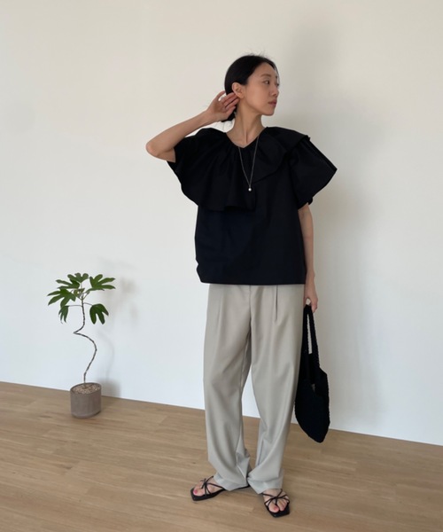 Didot.showroom(ディドット ショールーム)の「バケツ編みトートバッグ(ショルダーバッグ・レディース・ホワイト/ブラック/ベージュ/グリーン・FREE)」の16枚目の写真