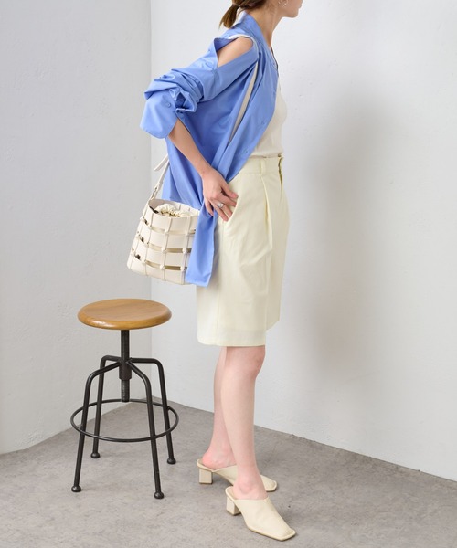 COLONY 2139（コロニートゥーワンスリーナイン）の「WEB・一部店舗限定 / タイプライターショルダースリットシャツ（シャツ/ブラウス・レディース・ホワイト/ピンク/ブルー・FREE）」の5枚目の写真