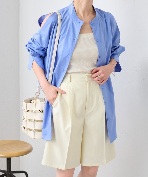 COLONY 2139（コロニートゥーワンスリーナイン）の「WEB・一部店舗限定 / タイプライターショルダースリットシャツ（シャツ/ブラウス・レディース・ホワイト/ピンク/ブルー・FREE）」の13枚目の写真