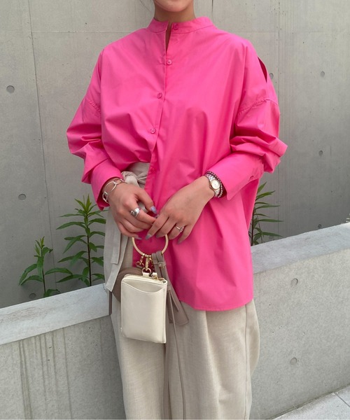 COLONY 2139（コロニートゥーワンスリーナイン）の「WEB・一部店舗限定 / タイプライターショルダースリットシャツ（シャツ/ブラウス・レディース・ホワイト/ピンク/ブルー・FREE）」の15枚目の写真