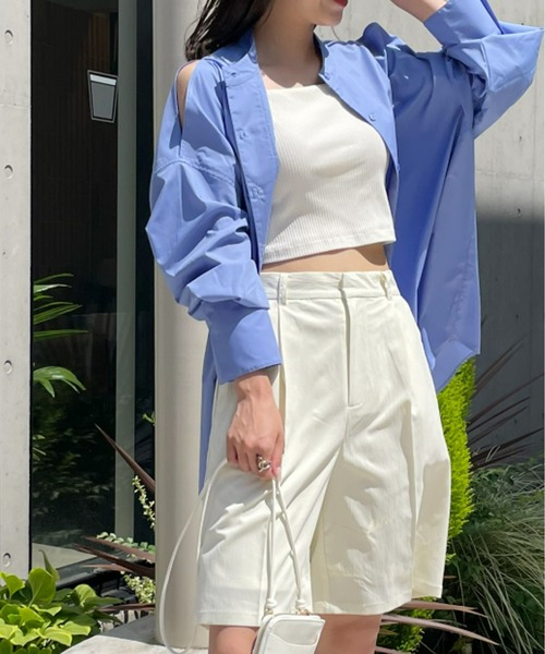 COLONY 2139（コロニートゥーワンスリーナイン）の「WEB・一部店舗限定 / タイプライターショルダースリットシャツ（シャツ/ブラウス・レディース・ホワイト/ピンク/ブルー・FREE）」の18枚目の写真