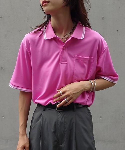 セール】【LIFEMAX】ライン入りベーシックドライポロシャツ（ポリジン