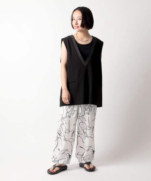 JOINT WORKS（ジョイントワークス）の「ドローイングプリントパンツ（その他パンツ・レディース・ブラック/ホワイト・FREE）」の21枚目の写真