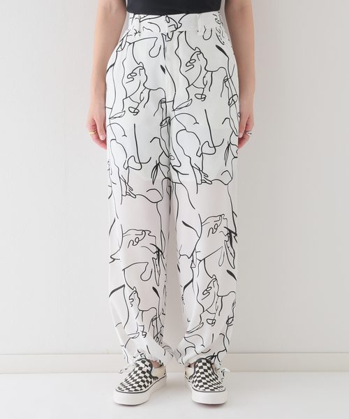 JOINT WORKS（ジョイントワークス）の「ドローイングプリントパンツ（その他パンツ・レディース・ブラック/ホワイト・FREE）」の5枚目の写真