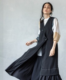 アシンメトリーロングジレ