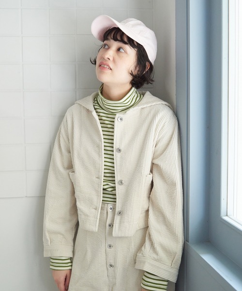 bulle de savon（ビュルデサボン）の「パフコール　セーラーブルゾン（ブルゾン・レディース・キナリ/ブラウン・FREE）」の2枚目の写真