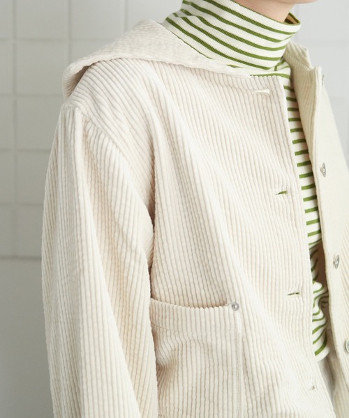 bulle de savon（ビュルデサボン）の「パフコール　セーラーブルゾン（ブルゾン・レディース・キナリ/ブラウン・FREE）」の17枚目の写真