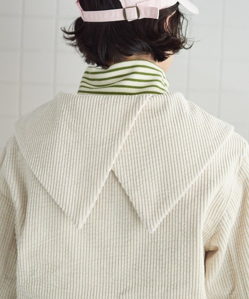 bulle de savon（ビュルデサボン）の「パフコール　セーラーブルゾン（ブルゾン・レディース・キナリ/ブラウン・FREE）」の19枚目の写真