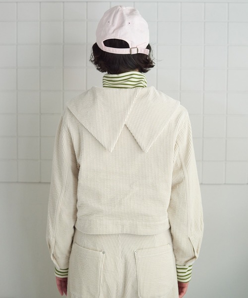 bulle de savon（ビュルデサボン）の「パフコール　セーラーブルゾン（ブルゾン・レディース・キナリ/ブラウン・FREE）」の22枚目の写真