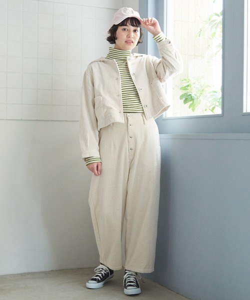 bulle de savon（ビュルデサボン）の「パフコール　セーラーブルゾン（ブルゾン・レディース・キナリ/ブラウン・FREE）」の7枚目の写真