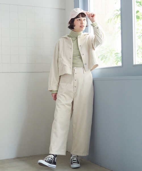 bulle de savon（ビュルデサボン）の「パフコール　セーラーブルゾン（ブルゾン・レディース・キナリ/ブラウン・FREE）」の8枚目の写真