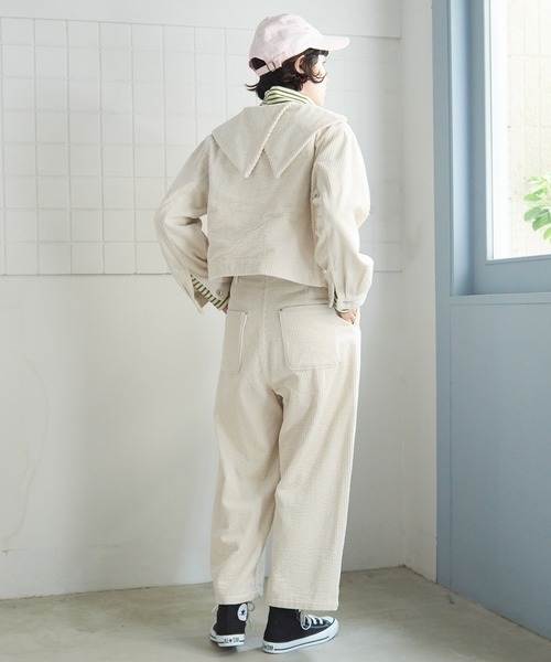 bulle de savon（ビュルデサボン）の「パフコール　セーラーブルゾン（ブルゾン・レディース・キナリ/ブラウン・FREE）」の13枚目の写真