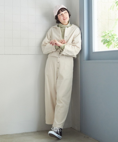 bulle de savon（ビュルデサボン）の「パフコール　セーラーブルゾン（ブルゾン・レディース・キナリ/ブラウン・FREE）」の15枚目の写真