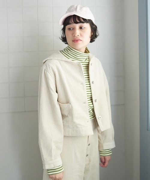 bulle de savon（ビュルデサボン）の「パフコール　セーラーブルゾン（ブルゾン・レディース・キナリ/ブラウン・FREE）」の3枚目の写真