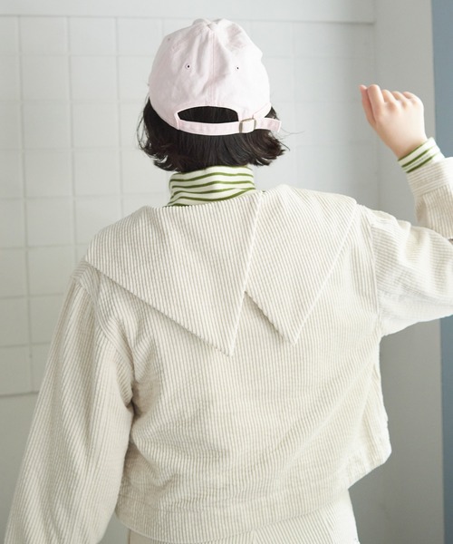 bulle de savon（ビュルデサボン）の「パフコール　セーラーブルゾン（ブルゾン・レディース・キナリ/ブラウン・FREE）」の16枚目の写真