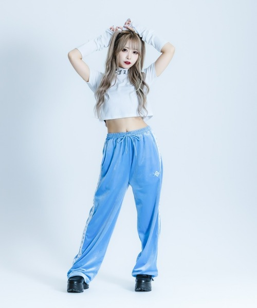 REFLEM/レフレム』ロゴテープベロアジャージパンツ